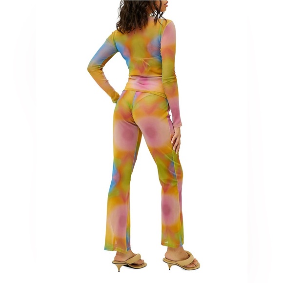 Frankies Bikinis Ember Mesh Long Sleeve Shirt in Serotonin - Picture 8 of 16